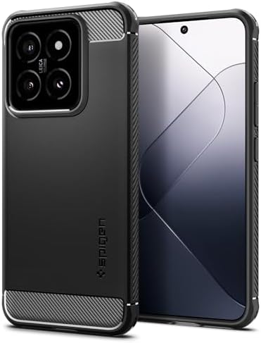Spigen Rugged Armor Designed for Xiaomi 14 Case (2024), [Not Compatible with Xiaomi 14 Pro] - Matte Black