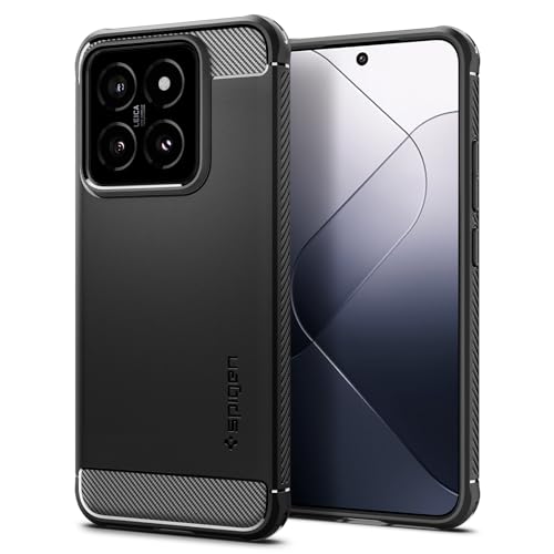 Spigen Rugged Armor Designed for Xiaomi 14 Case (2024), [Not Compatible with Xiaomi 14 Pro] - Matte Black