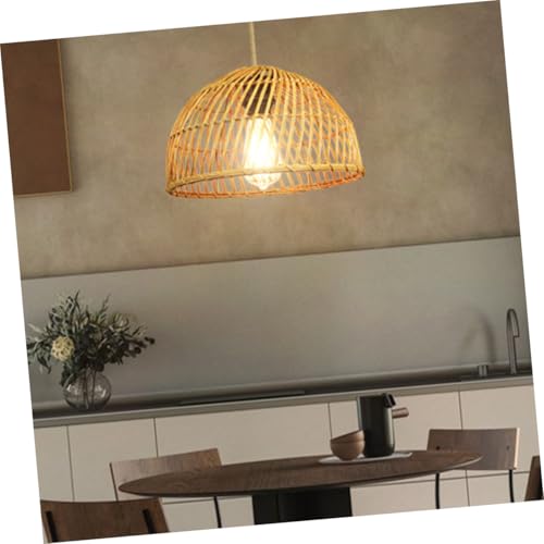 Lustre suspendu en rotin de qualité supérieure E26