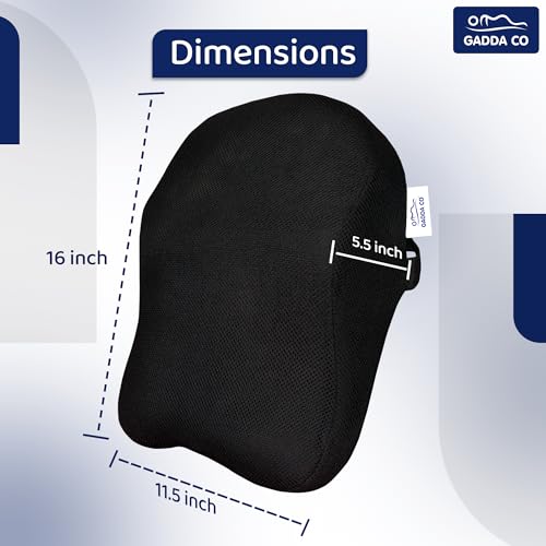 Image of GADDA CO Car Neck Rest Pillow -Memory Foam Car Neck Rest Pillows & Seat Headrest | Cervical Support & Neck Pain Relief|Car Headrest Pillow for Driving Comfort | 2 Years Warranty, Mesh Black -Pack of 2