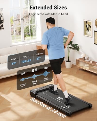 THERUN Walking Pad with Longer Running Belt