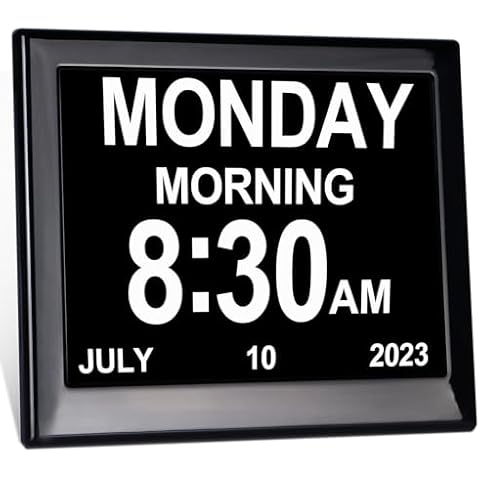 TSITSC 8" Dementia Clock with Alarms Cover