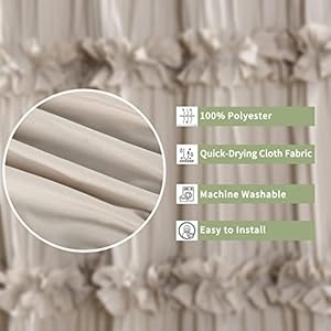 Camel Ruffle Shower Curtain, Vintage Handcrafted Bow Tie Ruched Microfiber Bath Curtain for Master Bathroom with 12 Buttonholes, 72" W x 72" H (LQ-10) Camel Ruffle Shower Curtain Vintage Handcrafted Bow Tie Ruched Microfiber Bath Curtain for Master Bathroom with 12 Buttonholes 72 W x 72 H LQ 10