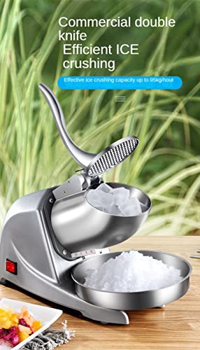 FENJIU Softdrinks Smoothie Maker, Elektrischer Kalte Fischgerichte Ice Shaver, Edelstahl 304, Zweifach Kraftverstellbare… – Bild 3