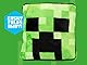 Minecraft Creeper 2-in-1 Kissendecke, offizielles Lizenzprodukt, Microsoft Reisedecke, faltbar, weich, flauschig, Überwurf, kompaktes Design für Wohnzimmer oder Schlafzimmer Dekor
