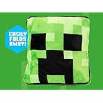 Paladone Minecraft Creeper 2-in-1 Cushion Blanket - Officially Licensed Microsoft Travel Blanket, Foldable Soft Fluffy Throw, Gamer Design for Living Room or Bedroom Décor 120cm x 150cm - Image 5