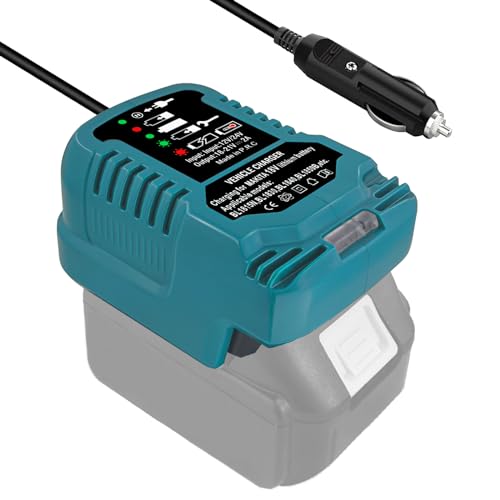 TPDL Mini Charger for Makita 18V Battery, Portable Car Charger for Makita, Cigarette Lighter Plug, 1/4 Size of DC18RC Charger (only for 18V Battery), Black