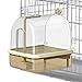 Automatic Bird Bath, Large Bird Shower Circulating Water Large Parrot Bathtub Fountain, for Pet Bird Low Noise Parrot Bathtub Electric Cockatiel Bathing Pool for Lovebird
