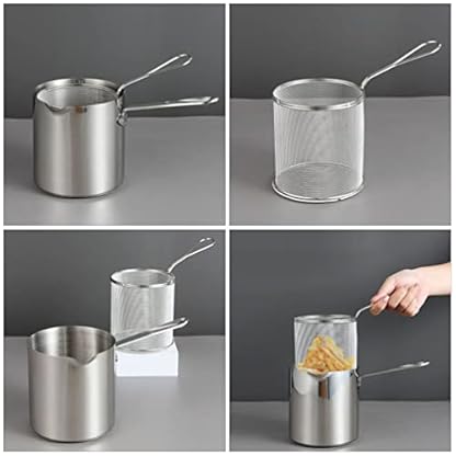 Zerodeko 1 Set Tempura Bratpfanne Friteuse Mit Frittierkorb Im Japanischen Stil Herd Fritteuse Feinmaschiger Ölabschäumer Für Die Küche Zu Hause – Bild 5