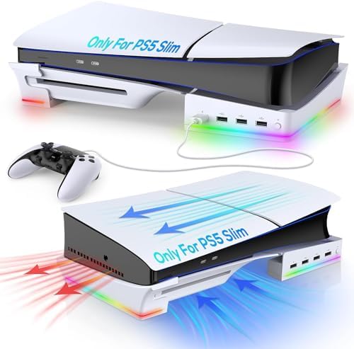 Suporte horizontal RGB para console Playstation 5 Slim Disc e Dig...