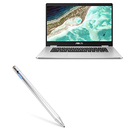BoxWave Stylus Pen Compatible with ASUS Chromebook C523 (Stylus Pen AccuPoint Active Stylus, Electronic Stylus with Ultra Fine Tip for ASUS Chromebook C523 - Metallic Silver