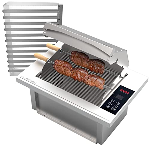 Churrasqueira Cooktop Elétrica Digital de Embutir 70x48x30cm