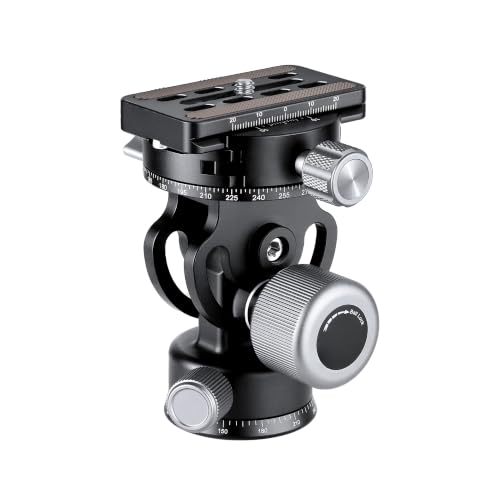 Leofoto - Tête de Monopode - Se Monte sur des plaques de trépieds de 48 mm de diamètre avec Une Connexion filetée 3/8' - Poids de Charge: 12 kg - VH-20