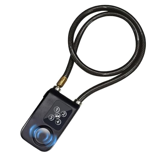 Bike Lock Alarm Universal Anti-Theft Vibration Motion Sensor Alarm 110dB Bicycle Chain Lock Waterproof Security Cable Locks Bike Accessories for All Bicycle Motorcycle Sports Equipment