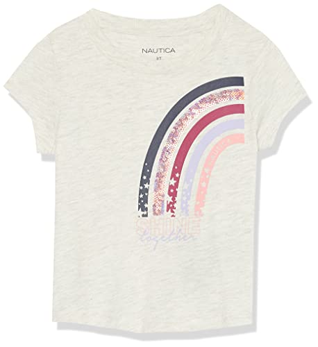 Image of Nautica Girls Short Sleeve Legacy T-Shirt with Flip Sequin Design, Cotton Tee with Tagless Interior