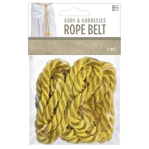 Amscan Golden Rope Belt - One-Size-Fits-Most (1 Pc), Perfect For Costumes, Parties & More4