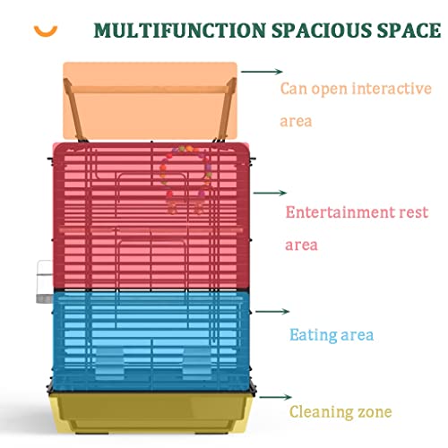 Cage multifonctionnelle pour perruches et pigeons spacieuse