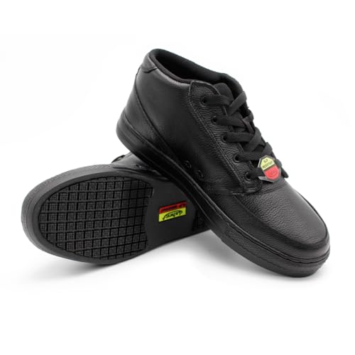 Laforst Mens Genuine Leather Upper Black Lace Up Ankle Nonslip Shoe 9.5