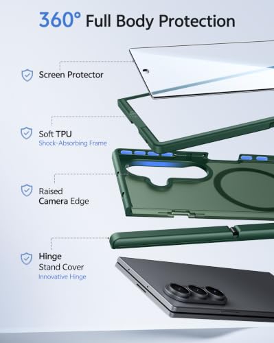 Image of FNTCASE for Z Fold 8 Ultra /Z Fold 7 Case: with Kickstand Hinge Protection