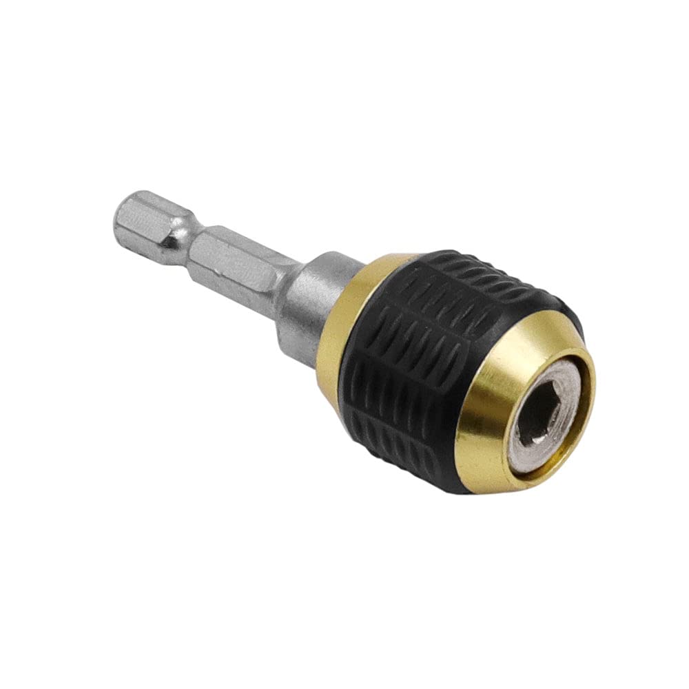 Drill Chuck, LERANXIN Quick Release Bar Socket, 1/4 inch Hex Shank Extension Chuck Adapter, 60 mm Stainless Steel Extension Quick Release Bar, Can be Used for Screws, Nuts and Hand Tools