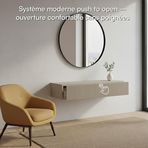 Table console beige grise Selsey Veldio pour entrée étroite