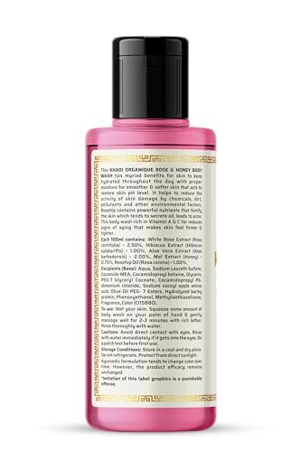 Image of Khadi Organique Rose & Honey Body Wash 210 ML