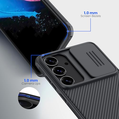 Image of Nillkin for Galaxy S25 Plus Case, [Camera Protection] with Slide Camera Cover, Slim Stylish Protective Case for Samsung Galaxy S25 Plus 5G 6.7 inch-Black