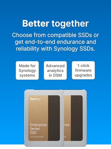 Image of Synology FlashStation FS200T All‑Flash NAS - 6‑Bay 2.5 inch SATA SSD, Intel Celeron J4125, 4GB DDR4 (Up to 8GB), 2.5GbE + 1GbE, Quiet SFF Desktop Storage