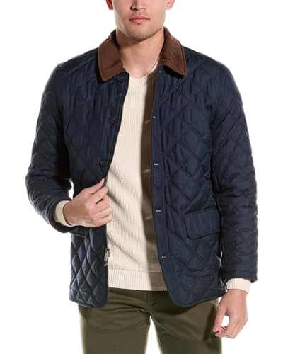 Brooks Brothers Men's Diamond Quilted Walking Coat