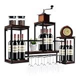 Matériau : le casier à vin est en fer et en bois massif, avec une forte capacité de charge, une structure stable et durable, difficile à déformer après une cuisson à haute température, antirouille et facile à nettoyer.