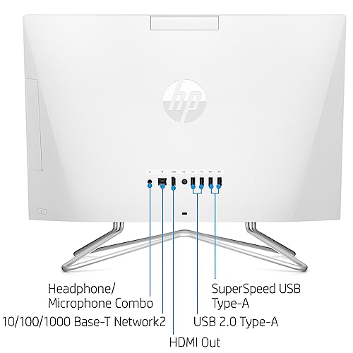 Image of HP 22 AIO 21.5 inch FHD Business All-in-One Desktop Computer, AMD Athlon Gold 3150U Up to 3.3GHz, 8GB DDR4 RAM, 256GB SSD, DVDRW, 802.11AC WiFi, Bluetooth, Keyboard and Mouse, Snow White, Windows 11 Pro