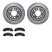 Dynamic Friction Company Front Brake Rotors-Drilled and Slotted-Silver with Ultimate Duty Performance Brake Pads 7402-54089