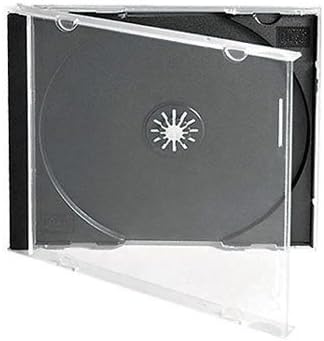 Media Replication CD/DVD Jewel 10.4mm Cases for 1 Disc with Black Tray (25)
