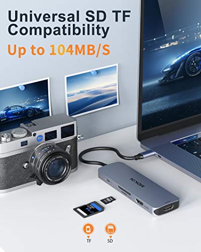 Usb C To Dual Hdmi Adapter, Usb C Docking Station Dual Monitors For Windows,Usb C Adapter With Dual Hdmi,3 Usb Port,Sd/Tf, Pd Port Compatible For Dell Xps 13/15, Lenovo Yoga,Etc #TOP5