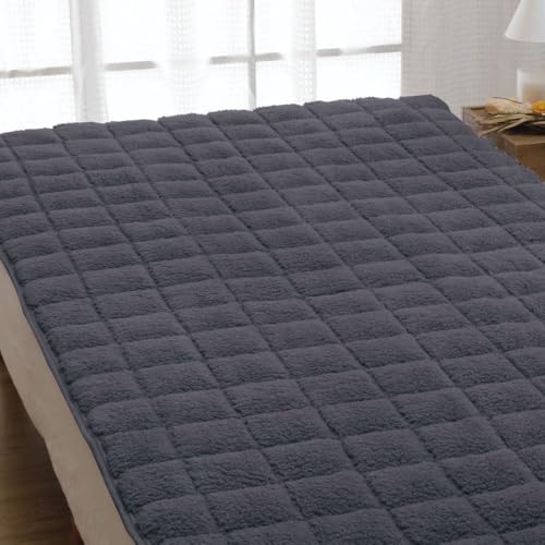 [ロマンス小杉]蓄熱保温と吸湿発熱のW効果 敷きパッド シープボア セミダブル[グレー]|京都 寝具専門店 あったかい 寝具[ 富士山みくりや溶岩の蓄熱保温 レーヨンの吸湿発熱 快眠 睡眠 健康 通販 ふるさと納税 ]