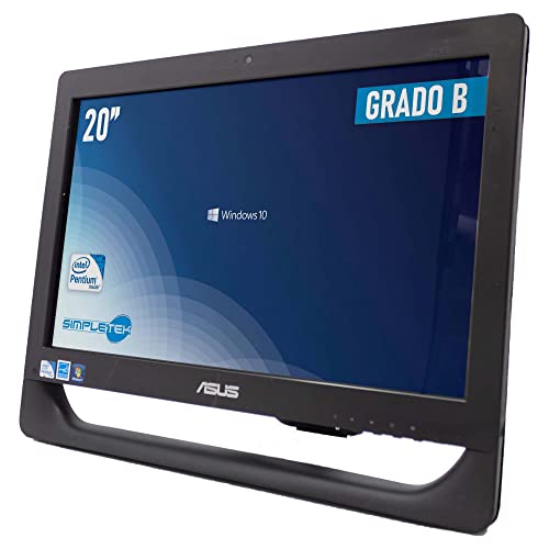 Ordenadores Todo En Uno Ordenador de sobremesa todo en uno Asus ET2013 20' Pentium Serial Port RS232 DVD-RW Win 10 SmartWorking Black...