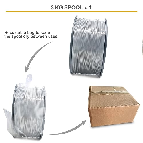 Image of RepRapper Gray MPLA (Modified PLA) Extra Strong PLA Plus Filament for 3D Printer 1.75mm (± 0.03mm) 6.6lbs (3kg)