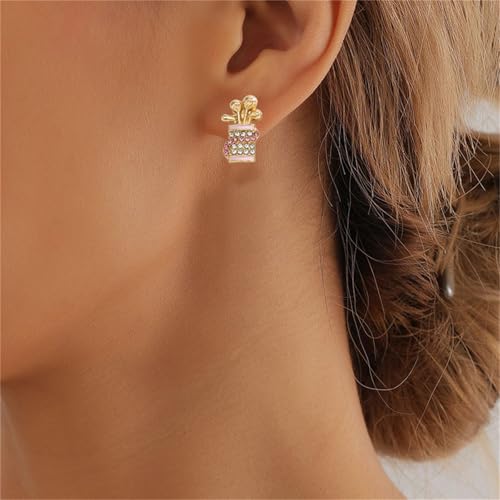 coadipress 2 Pairs Golf Studs Earrings for Women Rhinestone Sparkly Sports Studs Cute Stackable Golf Jewelry Game Day Earrings Outfits Gifts4