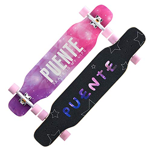 Best Prices! Longboard Skateboard 42 Inch Modern Trick Longboard Skateboard All-Around Skateboard 8 ...