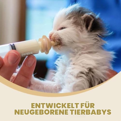 COYUN 10 Stück Haustier Fütterung Silikon Nippel, katzenmilch Aufzuchtflasche für undewelpen Kitten, mit Spritzen, Plastikspritze, Futterspritzen Kleintiere,für Welpen Hund Katze oder andere Haustiere
