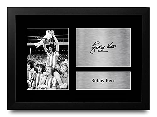 Cadre photo Bobby Kerr Sunderland avec autographe imprimé de haute qualité A4
