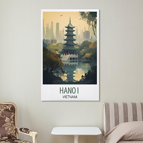 Poster vintage Hanoï de qualité supérieure comme décoration moderne