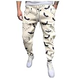 Halloween Hosen Herren Jogginghose Herren Stretch Mit Gummizug Trainingshose Mit Kordelzug Und Horrible BedrucktFreizeithose Bein Cinch Bottom Sporthose Leichte Stoffhose Für Halloween Kostüm