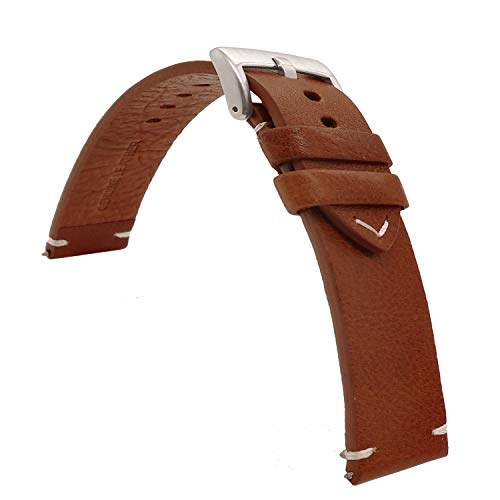 TIME4BEST Strap Men's Watches Leather Watch Strap Watch Band 18mm 20mm 22mm Black Watch Leather strop Brown Leather Watch (18mm, Brown)
