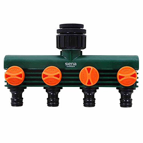 Siena Garden 399843 4-Way Distributor Water Distributor 11 x 18 x 4 cm Dark Green - Image 2