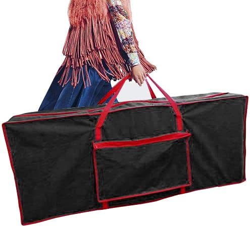Ram® Sac de rangement en tissu pour sapin de Noël Noir 2,7 m Cover
