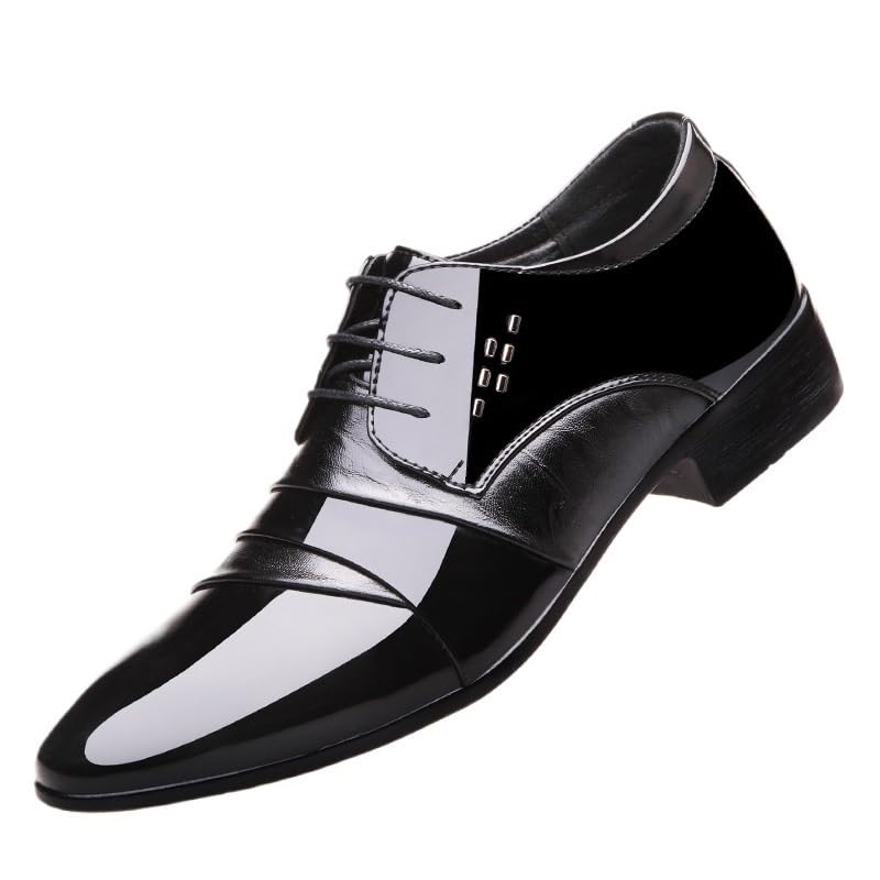 Formal Shoes for Men's Lace Up Casual Anti-Slip Shoe Comfort Orthopedic Top-Grain Leather Wingtip