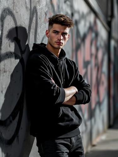 Image of Glowic Men's Hoodie | Oversized Stylish Sweatshirt for Winter Wear | Trendy Casual Hoodie for Men | Perfect for Gym, Travel, Streetwear Fashion