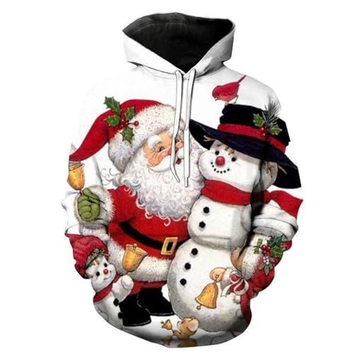 Sweat à capuche pullover homme 3D Noël imprimé confortable DHP-11