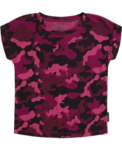 HUDSON Girls' Short Sleeve Patterned Tee, Relaxed Fit Jersey T-Shirt with Crewneck - Main Image